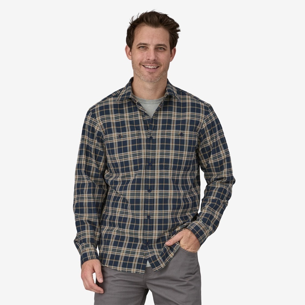 PATAGONIA Organic Cotton Plaid Long Sleeve Button Down Shirt
